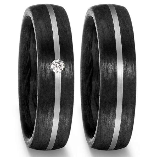 Ringe 6 mm aus Carbon & Palladium hier online kaufen | TrauringShop24.de