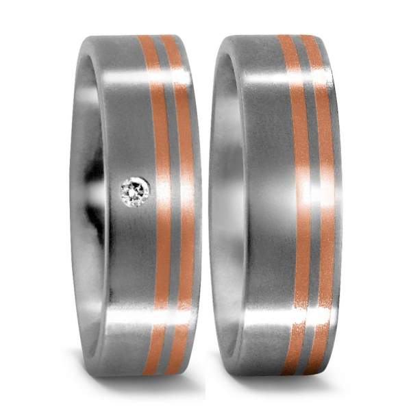 Trauringe Rotgold Brillanten Titan Factory 50957_001