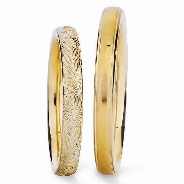 Trauringe Gelbgold Vintage 417303