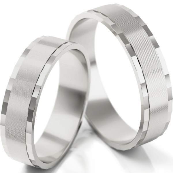 Trauringe Weissgold (333) ohne Steine