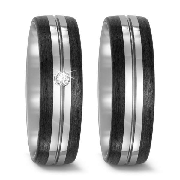 Trauringe Carbon Brillant Titan Factory 52474