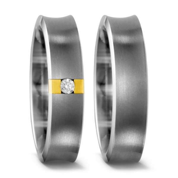 Trauringe Gelbgold Brillant Titan Factory51296