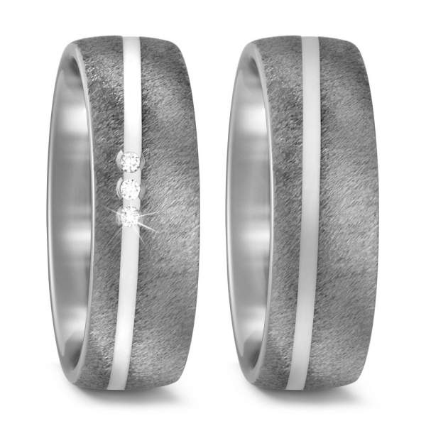 Trauringe Keramik Brillanten Titan Factory 51923-w