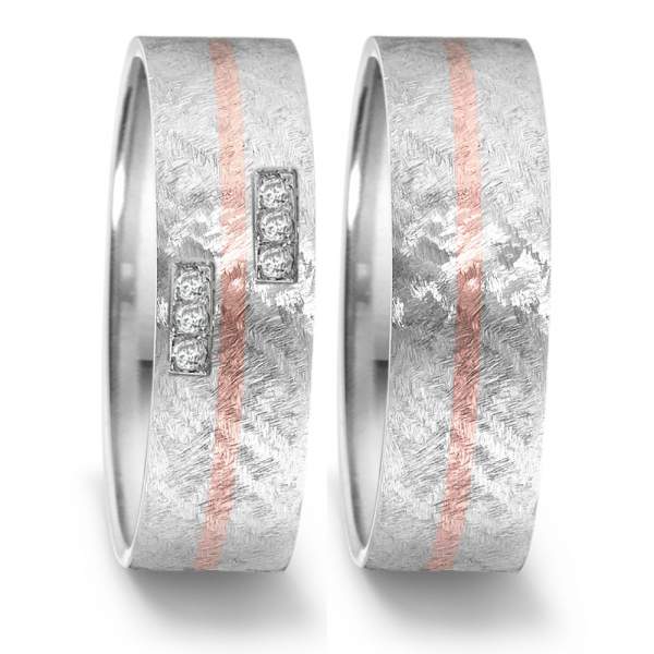 Trauringe Edelstahl Brillanten TeNo 568.22P06.D50RG.XX