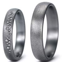 Luxus pur: Tantal Trauringe Strichmatt Brillanten 0,075ct! Luxus pur: Tantal Trauringe Strichmatt Brillanten 0,075ct!