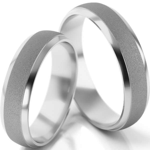 Trauringe Weissgold (333) ohne Steine