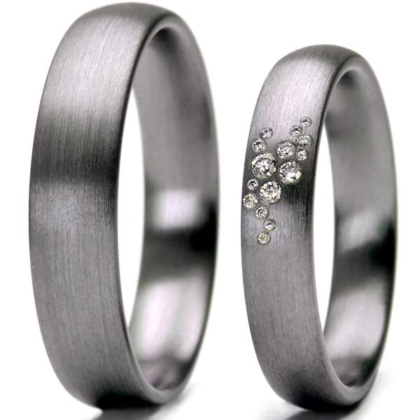 Faszinierende Tantal Eheringe Strichmatt