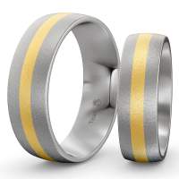 Sandmattierte Trauringe Titan Gold ohne Steine Sandmattierte Trauringe Titan Gold ohne Steine