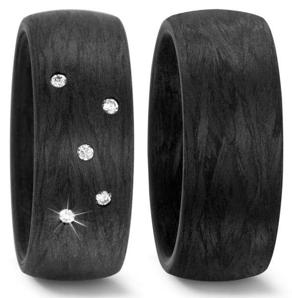 Brillant Carbon Trauringe von Titanfactory günstig online kaufen