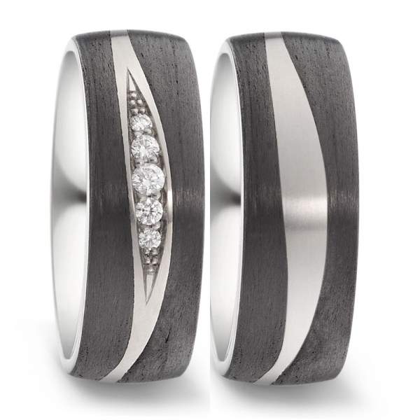 Trauringe Carbon Brillant Titan Factory 52548