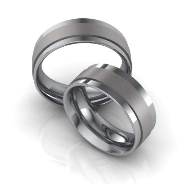 Verlobungsringe Edelstahl Titan ID1055