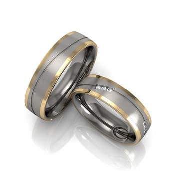 Trauringe Titan Gold Brillant 78/80010