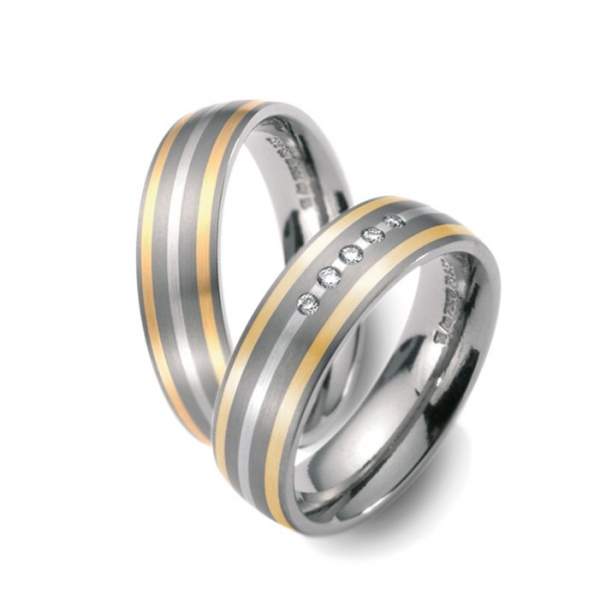 Trauringe Palladium Gold Titan Factory 51003