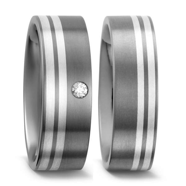 Trauringe Silber Brillanten Titan Factory 50958_003