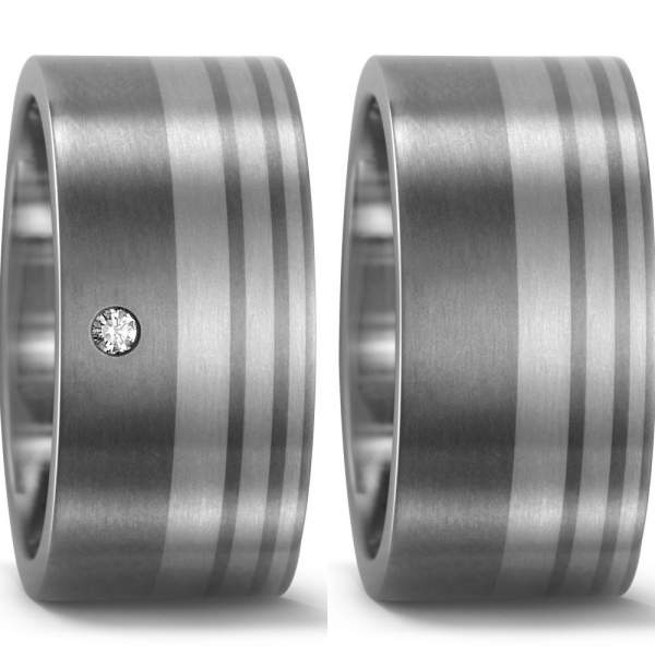 Trauringe Palladium Brillant Titan Factory 51871