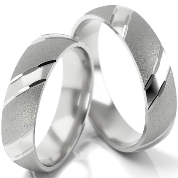 Trauringe Weissgold (333) ohne Steine