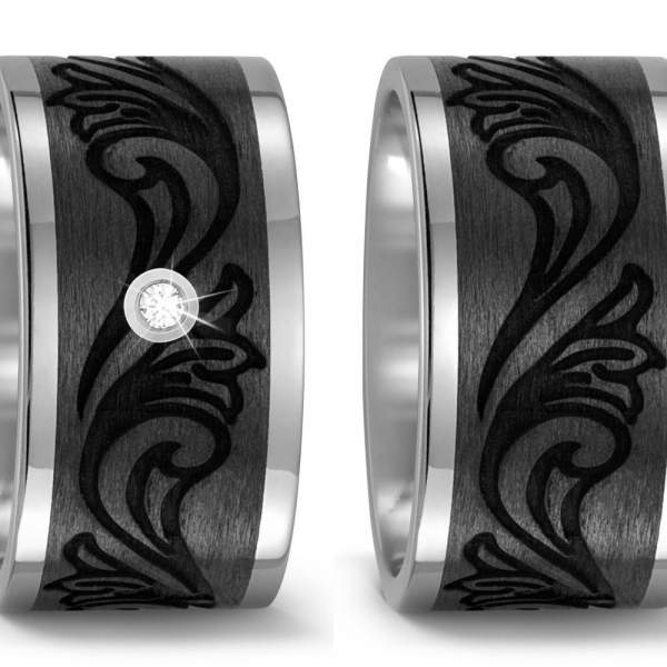 Trauringe Carbon Brillant TitanFactory 52465