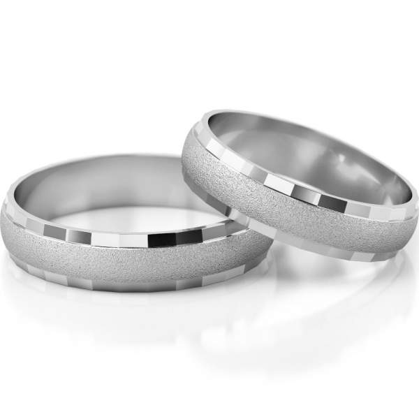 Trauringe Weissgold (333) ohne Steine