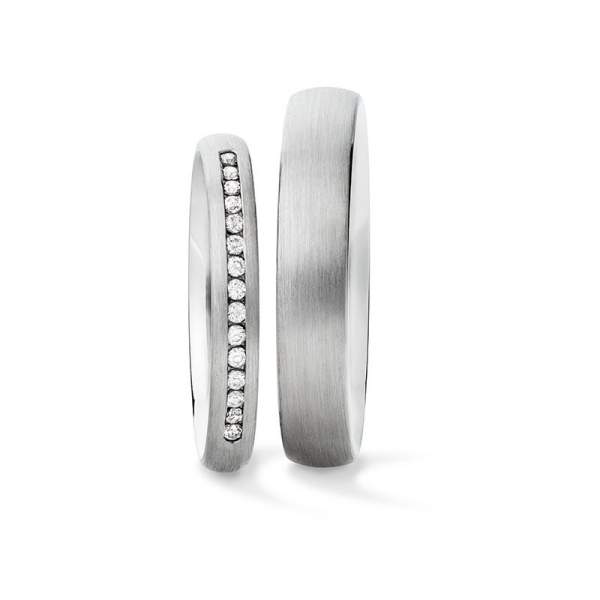 Trauringe Weißgold Brillant Vintage 926821