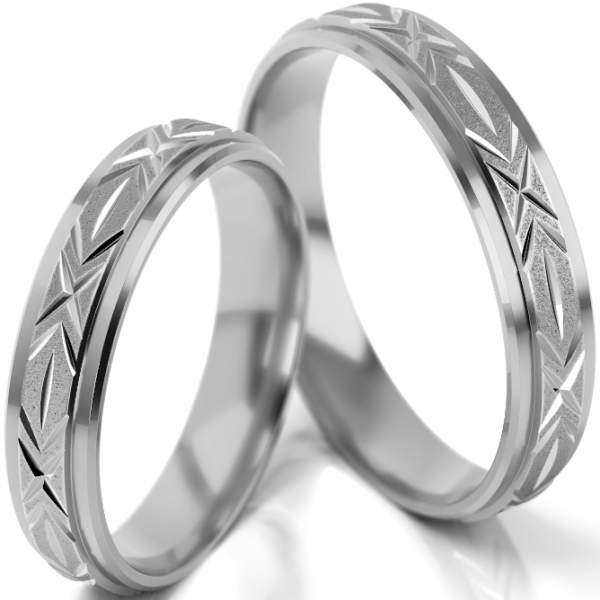 Trauringe Weissgold (333) ohne Steine