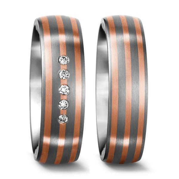 Trauringe Rotgold Brillant Titan Factory 51003