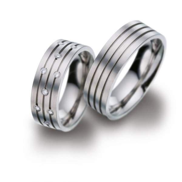 Trauringe Brillanten Titan Factory 51648