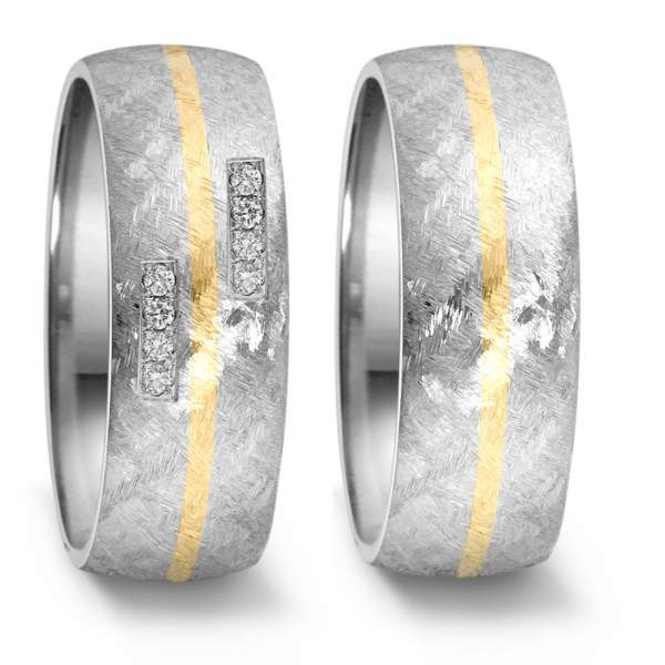 Trauringe Edelstahl Brillanten TeNo 568.26P08.D50.XX