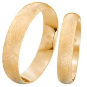 Schlichte Roségold-Eheringe mit matter Oberfläche