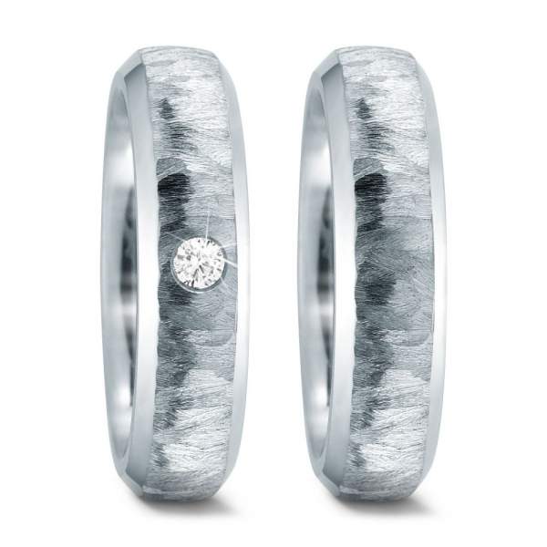 Trauringe Edelstahl Brillant TitanFactory 59307