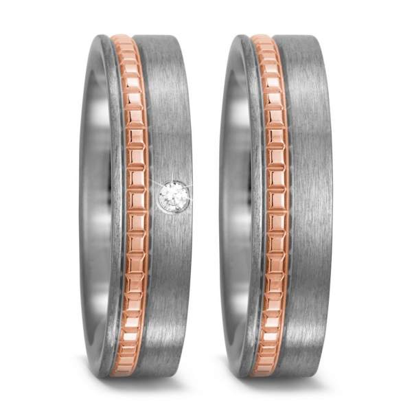 Trauringe Rotgold Brillant Titan Factory 52494