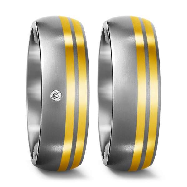 Trauringe Gelbgold Brillanten Titan Factory 51175