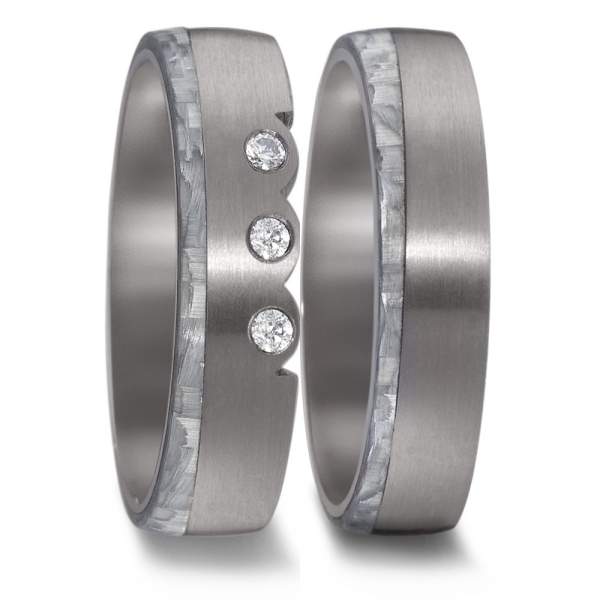 Trauringe Tantal Carbon Brillant TeNo 52593