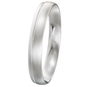 Schlichter silberner Verlobungsring