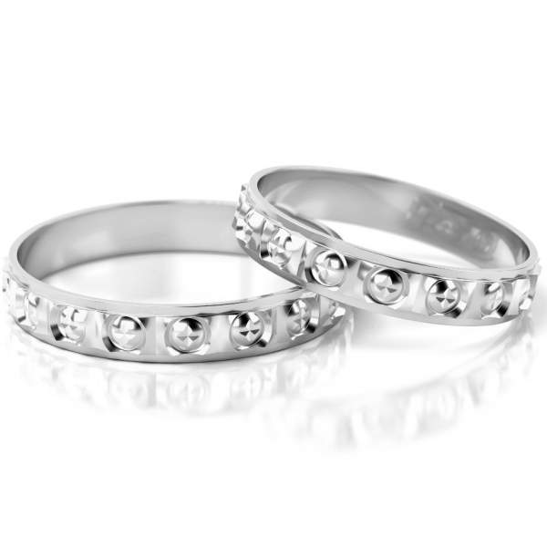 Trauringe Weissgold (333) ohne Steine