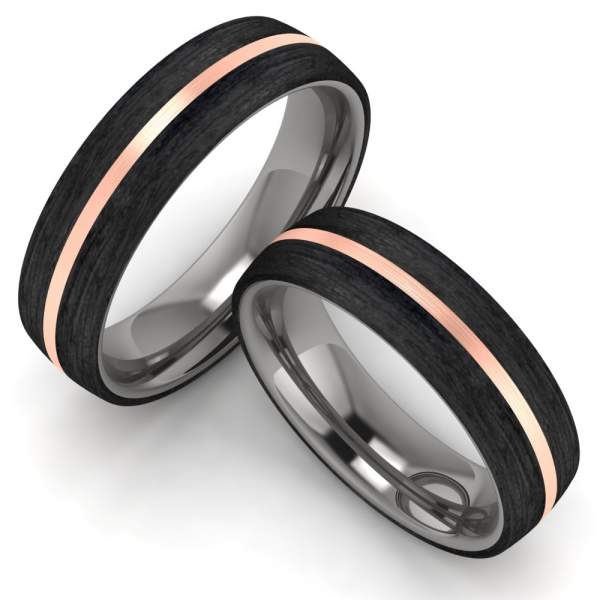 Ringe Carbon Titan Rotgold TS12593