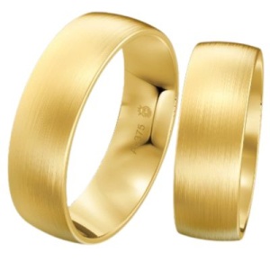Schlichte Eheringe in Gold