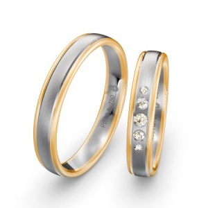 Bicolor-Trauringe aus Platin 600 und Roségold