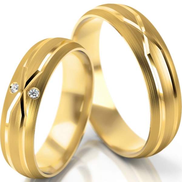 Trauringe Gelbgold (333) mit Brillant 0,02 ct.