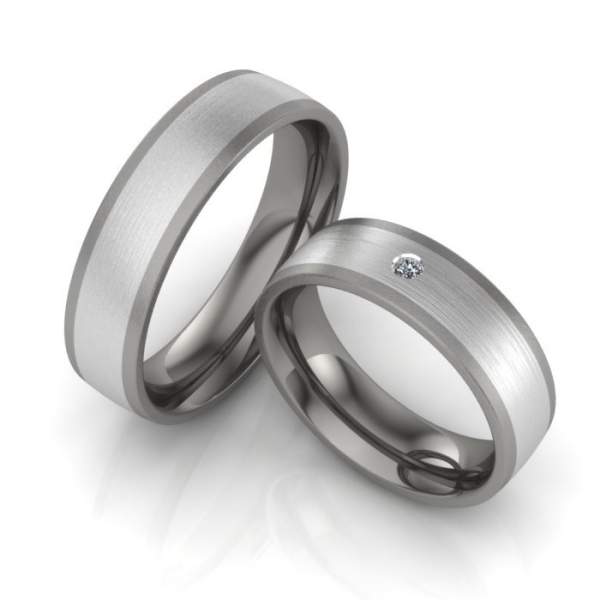 Trauringe Titan Edelstahl ID1086