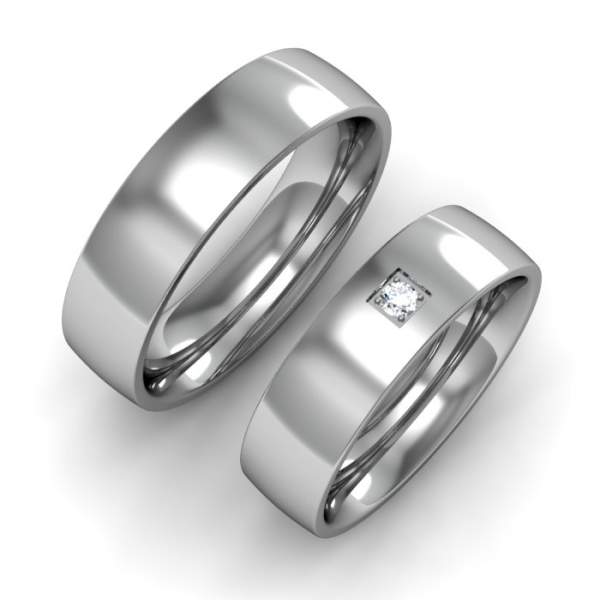 Partnerringe Silber Zirkonia ID691