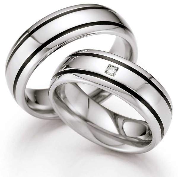 Trauringe Steel Ceramic Brillant 88/01430