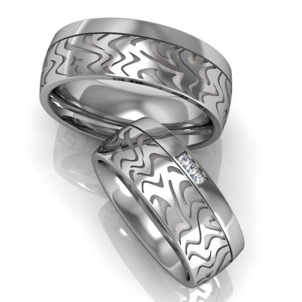 Verlobungsringe Muster Silber Brillanten ID116