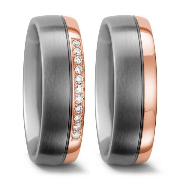 Trauringe Rotgold Brillant Titan Factory 52421