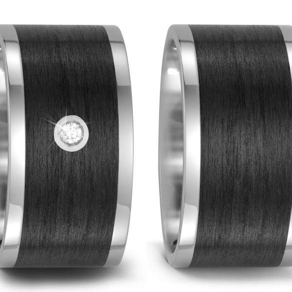 Trauringe Carbon Brillant Titan Factory 52476