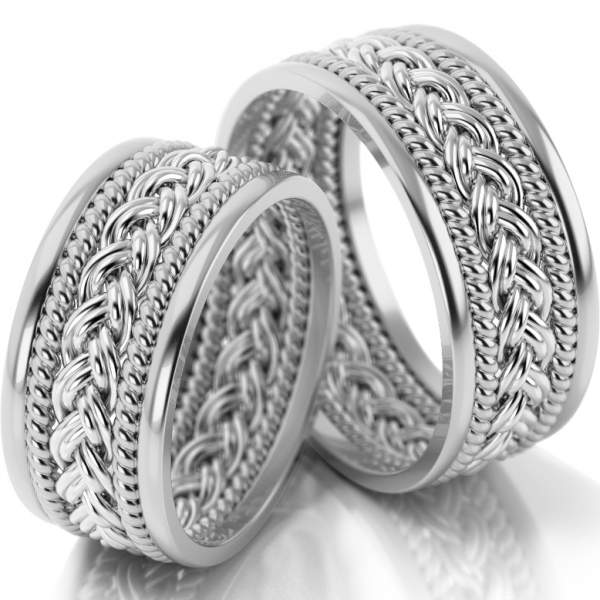 Trauringe Weissgold (333) ohne Steine