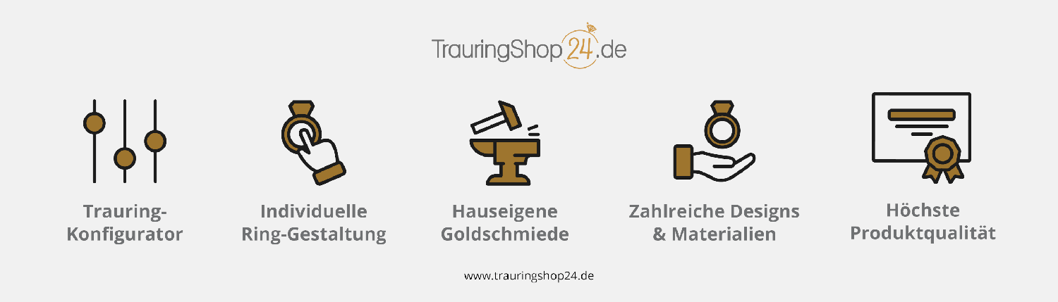 Vorteile beim Kauf von Trauringen und Eheringen bei TrauringShop24