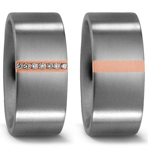 Trauringe Rotgold Brillant Titan Factory 50983