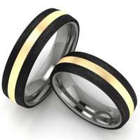 Trauringe Carbon Titan Gelbgold TS1981 Trauringe Carbon Titan Gelbgold TS1981