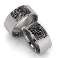 Individuelle Ringe mit Fingerabdruck aus Titan Individuelle Ringe mit Fingerabdruck aus Titan