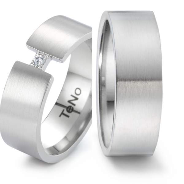 Verlobungsringe Edelstahl Brillant TeNo 069.22P21.XX